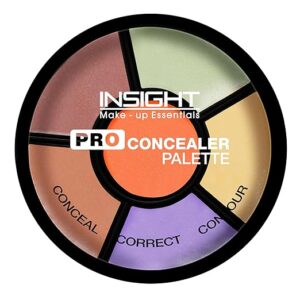 insight pro concealer palette shade corrector | makeup wheel for face | satin–matte finish | 3 in 1 conceal, contour & correct | waterproof | full coverage | 15gm visit the insight store